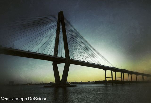 Ravenel bridge #bridges #sunset #silhouette #bridges_of_our_world #explorecharleston