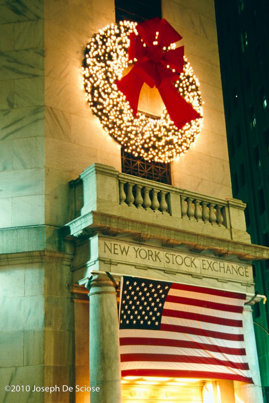New York Stock Exchange at Christmas