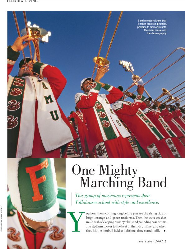 Florida A&M Marching Band Southern Living Magazine, September 2007