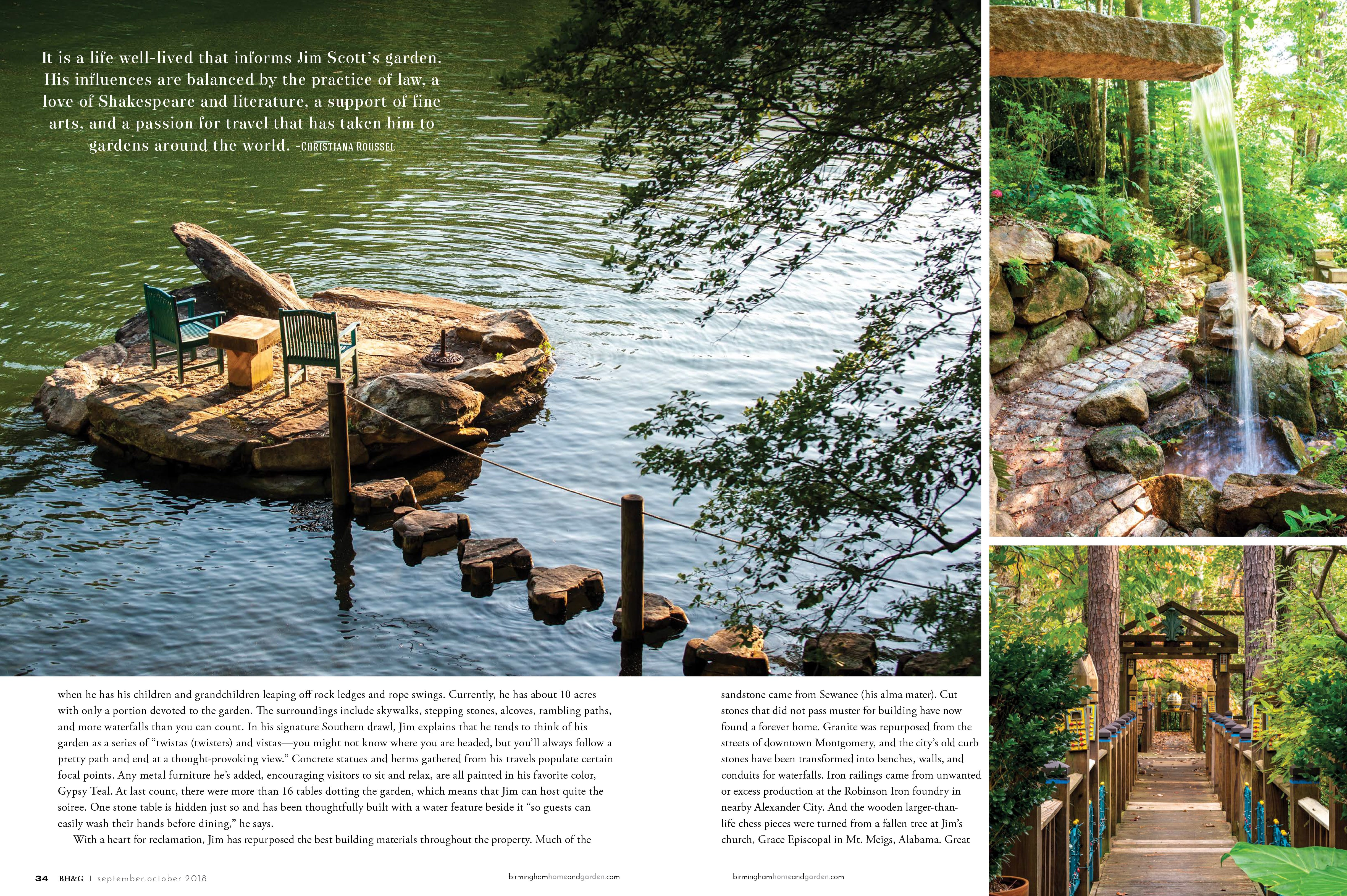 Jim Scott's Garden, Lake Martin, Alabama, Birmingham Home & Garden Magazine