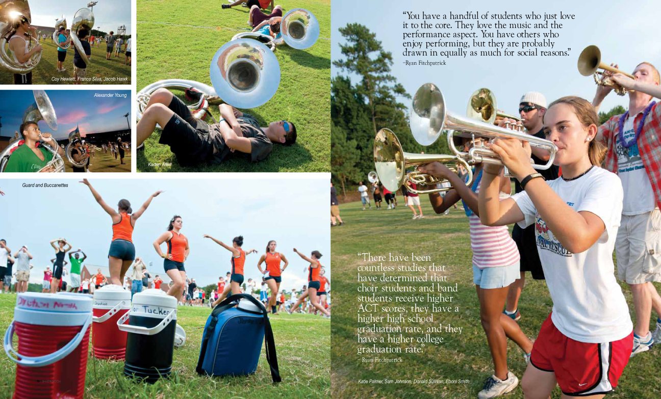 Hoover High School Marching Band, camp, rehearsal, summer, hot, music, b Metro Magazine Photography by Joseph De Sciose